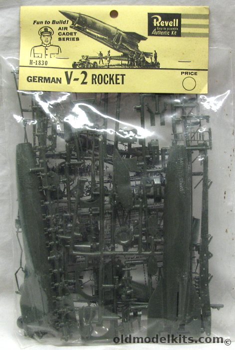 Revell 1/69 German V-2 Rocket with Trailer/Launcher and Cutaway Details - Bagged Air Cadet Series, H1830 plastic model kit